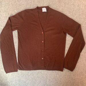 TSE Vintage Woman’s Cashmere  Cardigan Sweater Copper Brown S